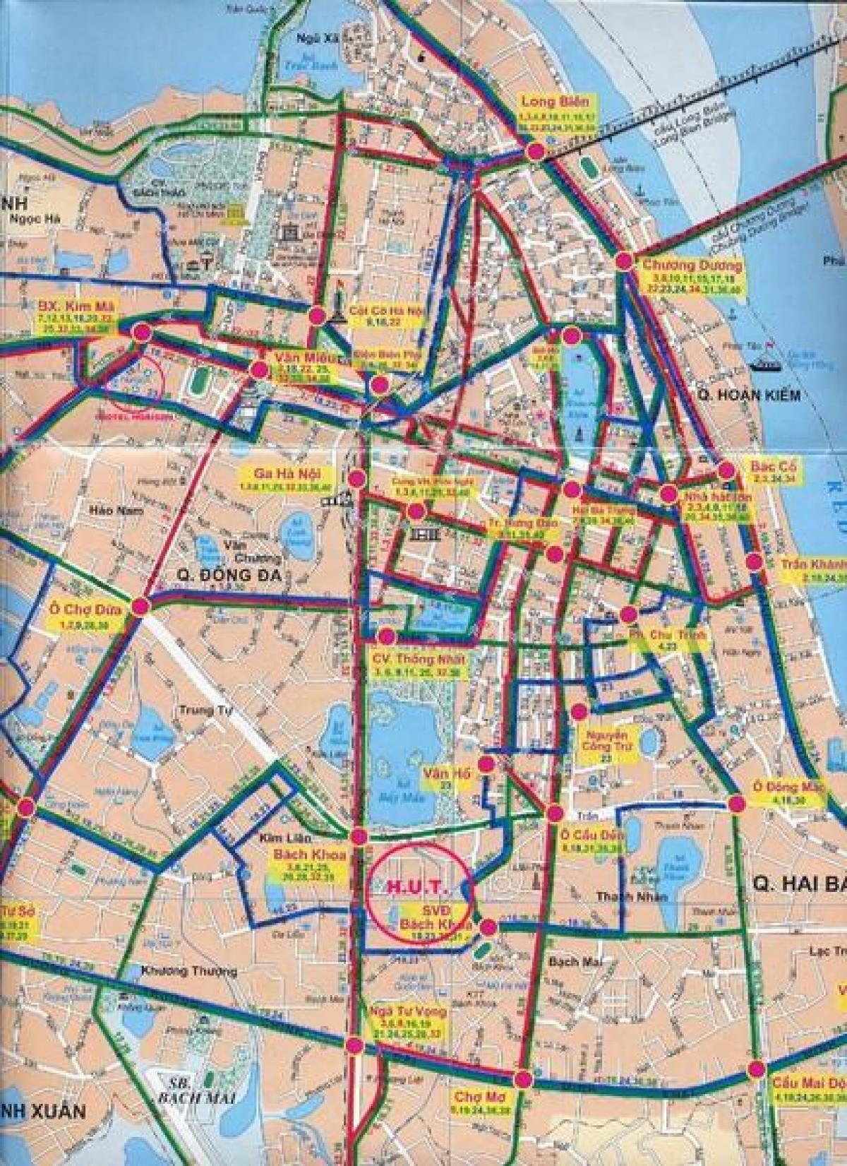 hanoi busslinjer karta