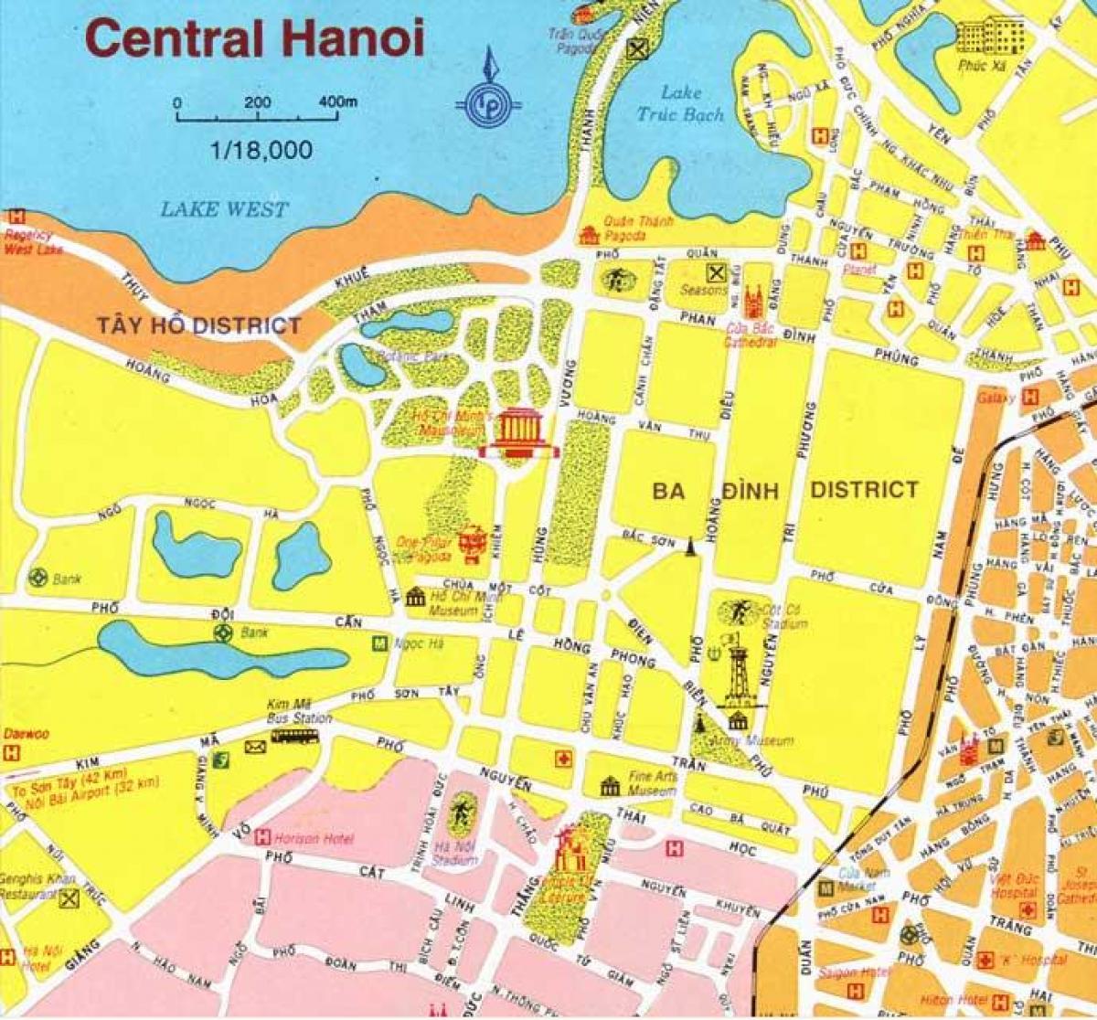 karta över hanoi city center