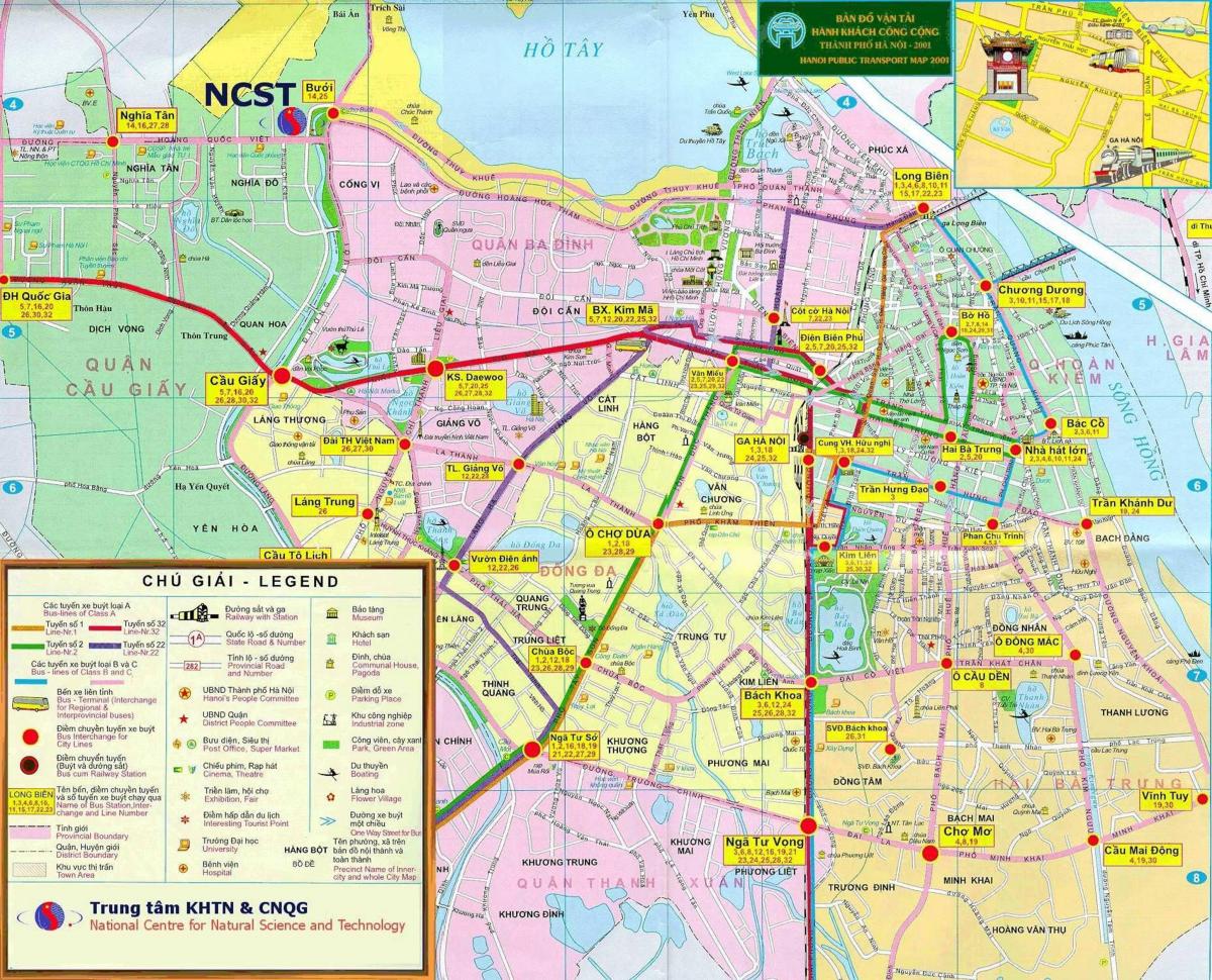 Karta över hanoi kollektivtrafik