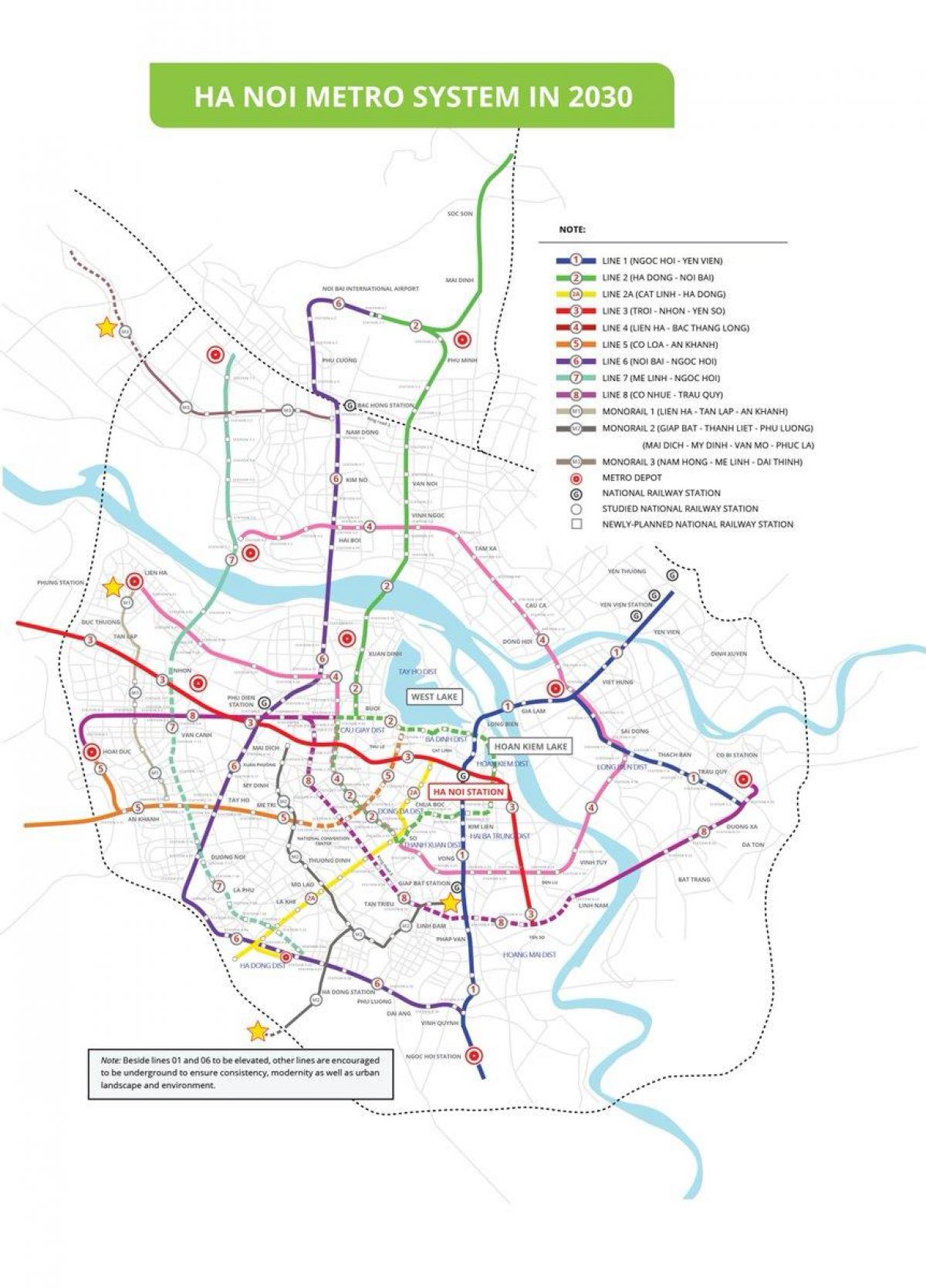Karta över hanoi metro