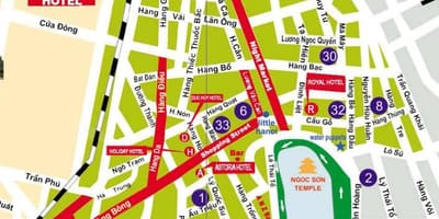 Karta över hanoi street